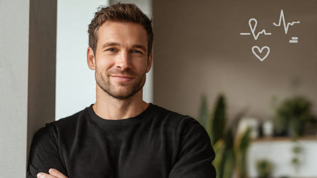 Sexual weakness treatment concept focusing on male wellness, confidence, and healthy lifestyle
